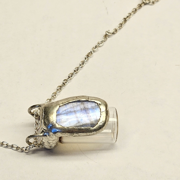 Handmade Moonstone Vial Necklace - Picture 8 of 12